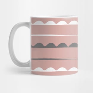 Stripes decor. pink. white. Mug